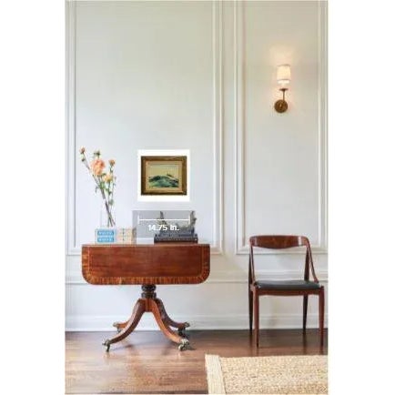 Impressionist landscape by Houston, Texas artist and illustrator Charles Dixon Snowden. Blue toned seascape depicting dark...