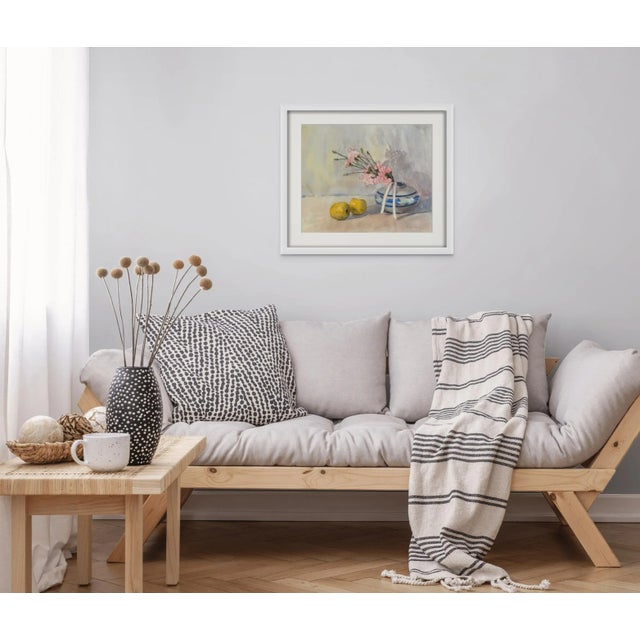 "Apples in the Sunlight" Original Impressionist Flower and Fruits Still Life Watercolor on Paper Painting Art by Anna Novick, Framed For Sale In Los Angeles - Image 6 of 11