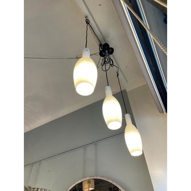 Glass Vintage Murano Glass Pendant Lights, 1960s, Set of 3 For Sale - Image 7 of 10