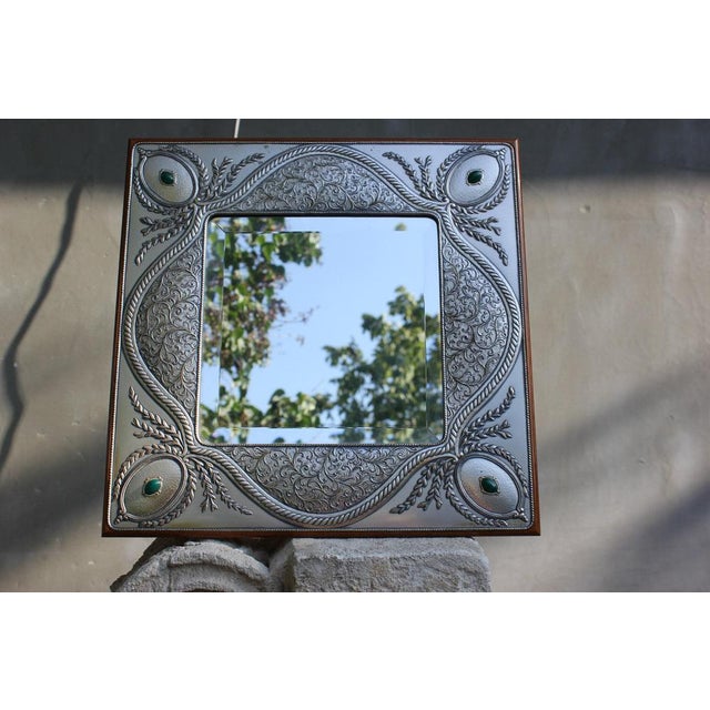 Italian Sterling Silver Table Top Mirror by Castellani For Sale - Image 3 of 18