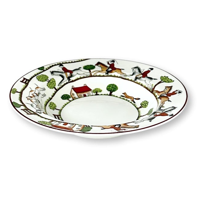 Crown Staffordshire Crown Staffordshire Hunting Scene Bowls, Set/3 For Sale - Image 4 of 5