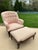 Wood Custom Chair and Ottoman in Pink by Oscar De La Renta For Sale - Image 7 of 12