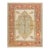 Ivory & Coral Red Color and Expressive Medallion Design Antique Persian Sultanabad Rug For Sale