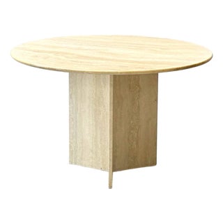 Travertine Dining Table, Italy, 1970s For Sale