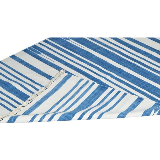 Boho Chic Geranium Rug, 9x12, Blue & White For Sale - Image 3 of 5