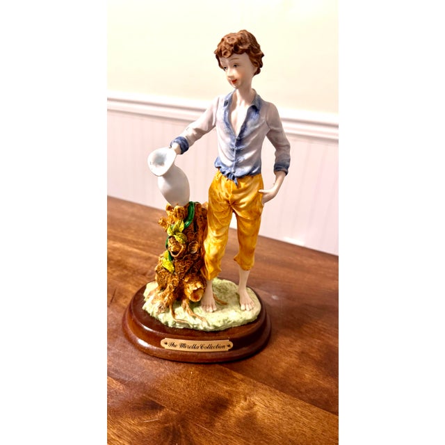 Italian Water/Vessel Pitcher Luca Young Man Figurine For Sale - Image 6 of 12