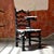 Black Throne Object - Collectible Reclaimed Wood and Marble Objet, Chair or Side Table by Gabor Gobi For Sale - Image 8 of 11