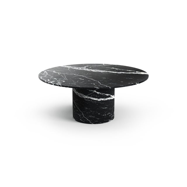 Not Yet Made - Made To Order Ocel Round Dining Table in Nero Maquina Marble from Stone Valley For Sale - Image 5 of 5
