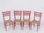 Chiavarine Chairs in Red Stained Beech and Bamboo Rope, Italy, 1950s, Set of 4 For Sale - Image 17 of 18
