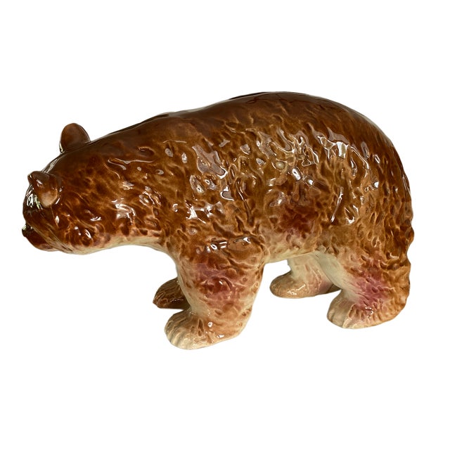 1940s 1940's Nippon Yoko Boeki Porcelain American Bear Statue For Sale - Image 5 of 9