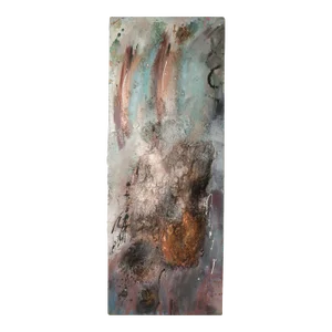 Signed 1989 “Dolmen Diptych Iii” Mixed Media Wall Assemblage by Juliet Holland