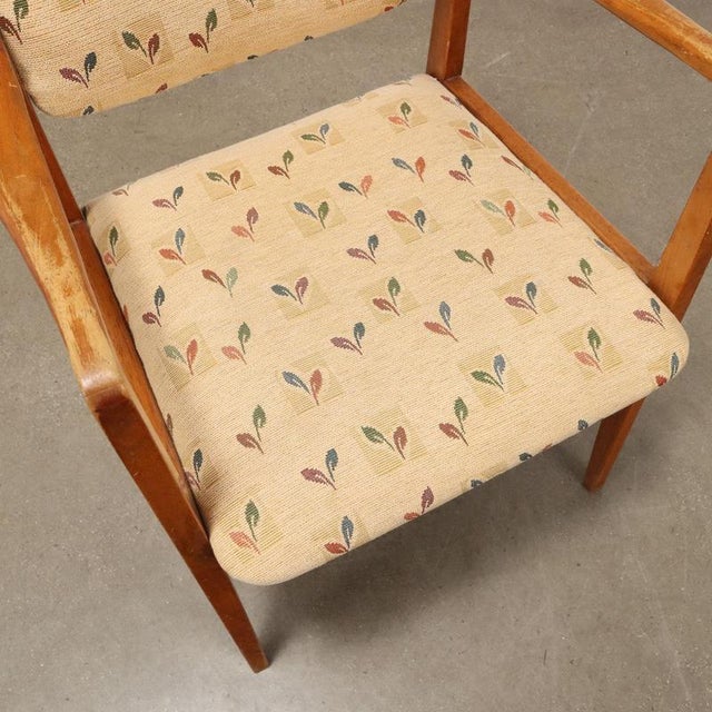 Wood Set of Vintage Italian Chairs in Beech, 1950s For Sale - Image 7 of 10