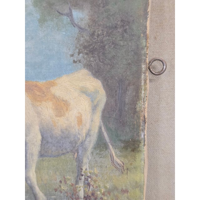 Robert Atkinson Fox (1860-1935), Cow in a Stream, Gouache on Canvas Painting For Sale - Image 11 of 18