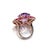 Bochic “Capri” Vintage Ruby, Amethyst & Multi Sapphire Ring - 18K Gold & Silver For Sale - Image 9 of 11