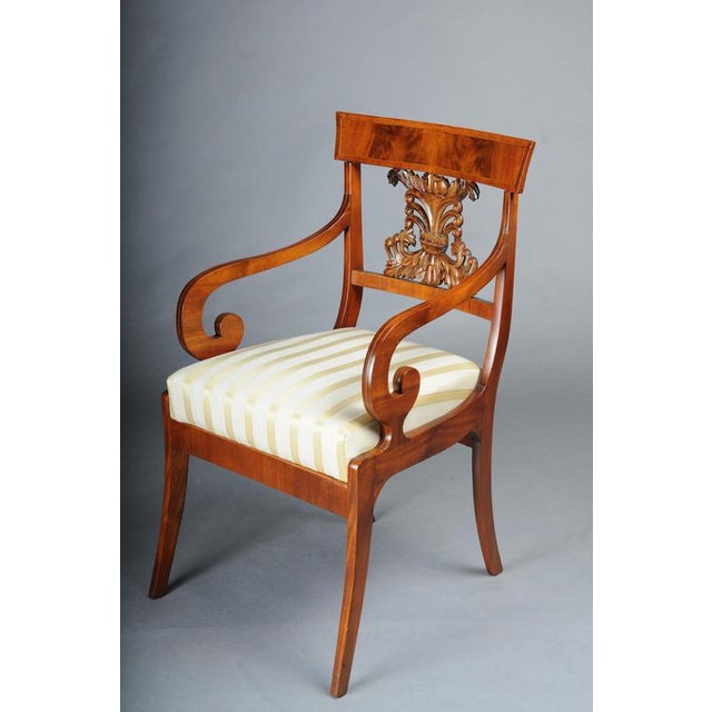 Biedermeier Armchairs in Mahogany, 1835, Set of 4 For Sale - Image 10 of 18