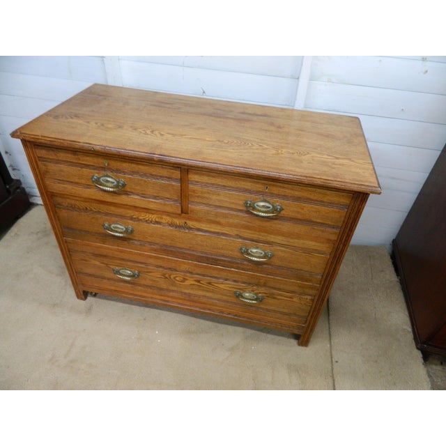 Edwardian Oak Chest of Drawers, 1890s For Sale - Image 18 of 18