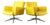 1950s Swivel Lounge Chairs by Vincent Cafiero for Knoll in Yellow - a Pair For Sale