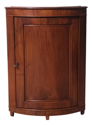 19th Century Louis Philippe Walnut Corner Cabinet, Italy, 1890s