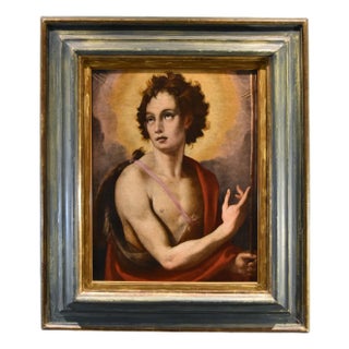 Florentine School Artist, St. John the Baptist, 1500-1600, Oil on Canvas For Sale