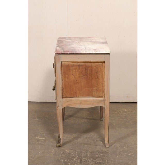 Wood 18th Century French Classical Two-Tone Marble Top Chest For Sale - Image 7 of 12