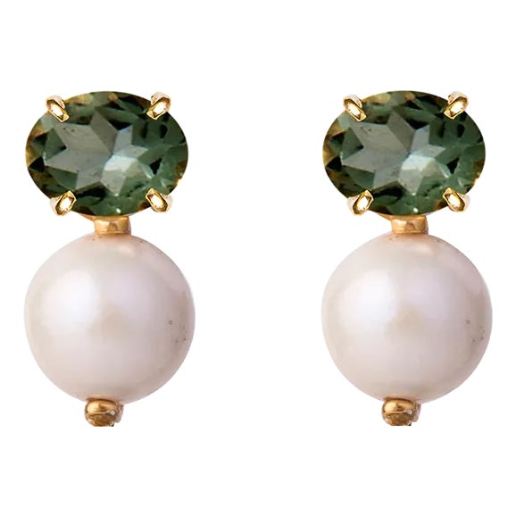 Nicky Studs, Green, Clip On For Sale