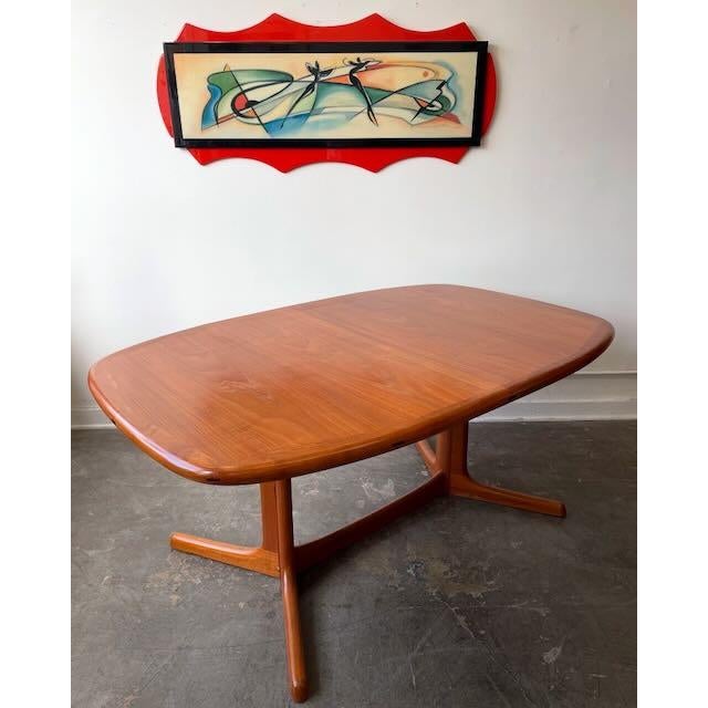 Brown Vintage Danish Teak Dining Table by Dyrlund For Sale - Image 8 of 10