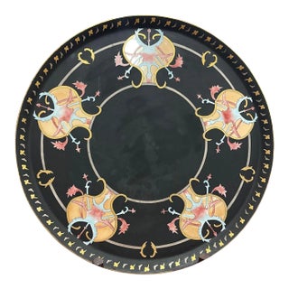 Vintage French Decorative Platter With Art Nouveau Motif For Sale