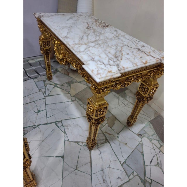 French Vintage Louis XVI Entryway Console For Sale - Image 3 of 9