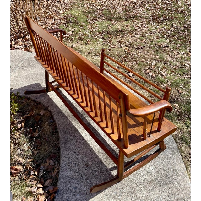 Offered is an antique Pennsylvania mammy / rocking bench. This bench comes out of Lancaster county Pa. and appears to be...