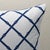Schumacher Schumacher Bamboo Trellis Indoor/Outdoor Pillow 20" x 20" in Navy For Sale - Image 4 of 5