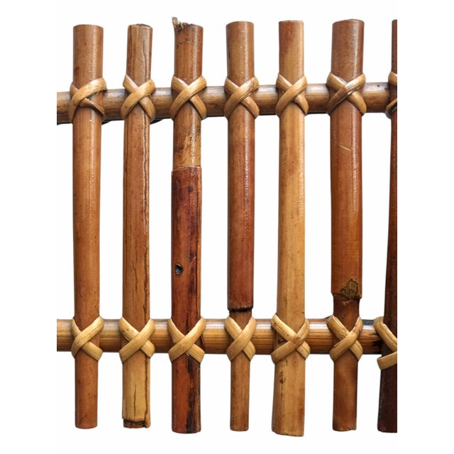 Wood Bamboo and Rattan Wall-Mounted Coat Rack, Italy, 1970s For Sale - Image 7 of 8