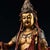 Painted Gilt‑Bronze Water‑Moon Guanyin Statue, Chinese Free‑Seated Avalokiteshv Figure For Sale - Image 10 of 10