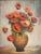Colorful original framed still life painting on board from the late 20th century. It depicts 'Pretty Poppies' in shades of...
