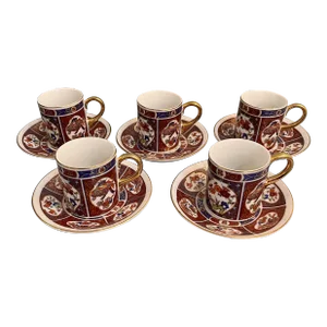 Vintage Pearl China Imari Boxed Tea Set - 10 Pieces