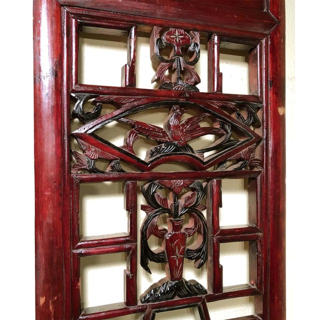 Antique Chinese Screen Panels 3582 Cunninghamia Wood, 1800-1849 - Set of 2 For Sale - Image 4 of 11