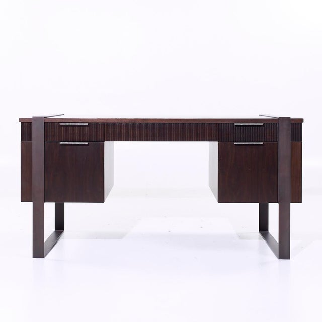 Eurocraft Walnut Executive Desk For Sale In Chicago - Image 6 of 12