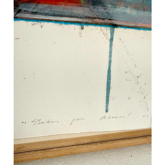 Robert Kelly, 1983 Abstract Geometric Oil and Gouache Painting Study for Alma Robert Kelly For Sale In Miami - Image 6 of 14