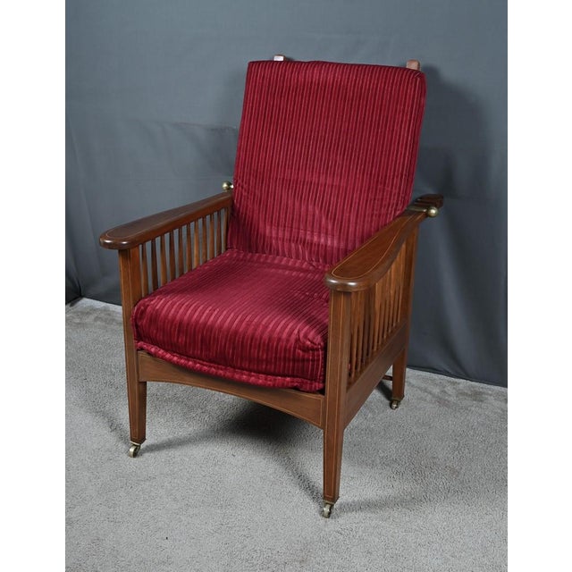 Morris Armchair in Mahogany, 1890s For Sale - Image 4 of 18