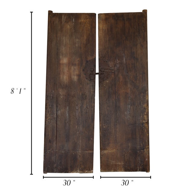 18th Century Carved Wooden Stained Doors - Set of 2 For Sale In Birmingham - Image 6 of 6