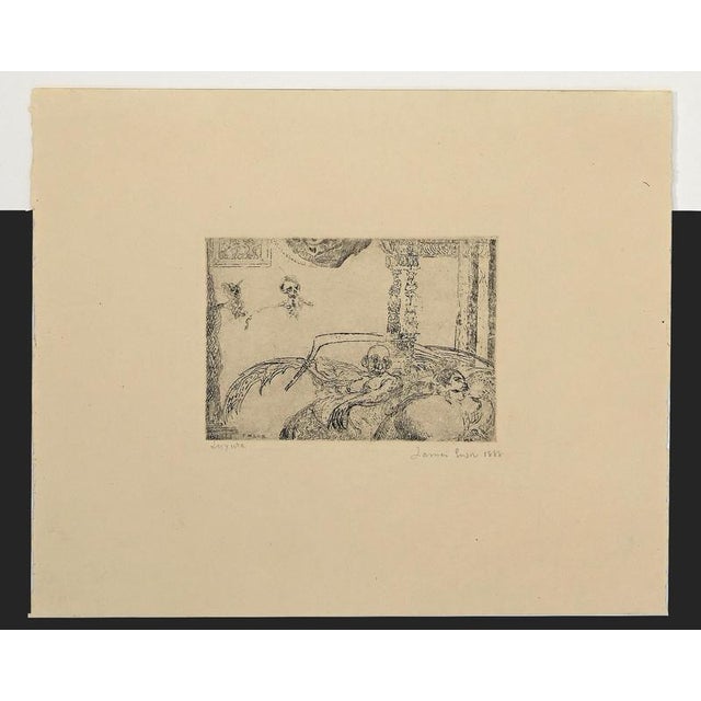 Etching realized by James Ensor, as part of the Series "Les Sept Péchées Capitaux", a set ot 8 etchings. Hand signed,...