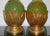 1960s Marbro Ceramic Artichoke Lamps Green For Sale - Image 5 of 11