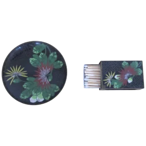Cloisonné Match Box Case Set
