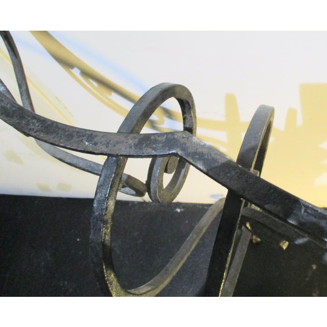 1930s French Wrought Iron and Marble Console Table For Sale - Image 11 of 15