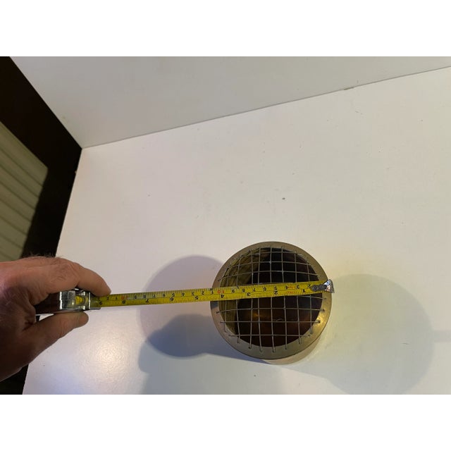 Metal Vintage Brutalist Caged Vase or Urn in Brass, 1970s For Sale - Image 7 of 8