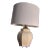 Moving Sale1960's Mid-Century Modern Glazed Cream Color Ceramic Table Lamp For Sale