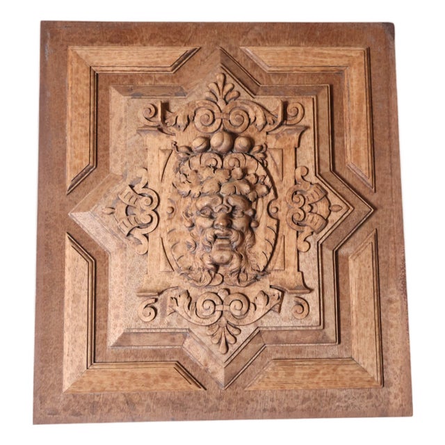 Late 19th Century French Oak Wall Panel For Sale