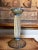Art Deco Frosted Acrylic and Verdigris Brass Pricket Candleholder For Sale - Image 10 of 12