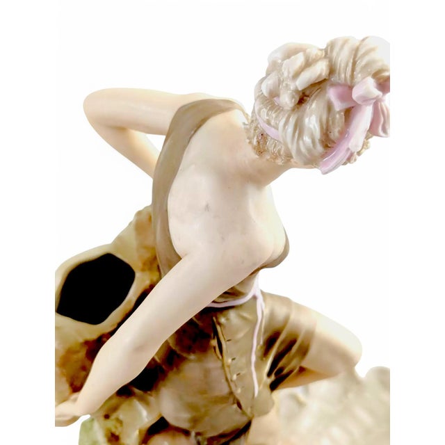 Large Art Nouveau Porcelain Centrepiece from Royal Dux, 1900 For Sale - Image 13 of 17