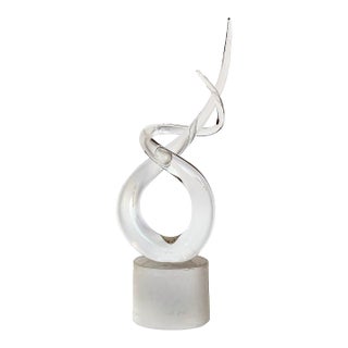 Renato Anatra Italian Murano Glass Freeform Sculpture Abstract 1980s For Sale