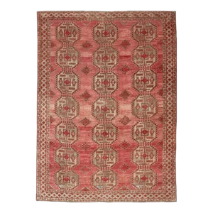Early 20th Century Antique Turkomen Ersari Rug With Repeating Gul Design